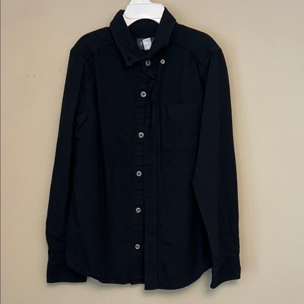 Children’s Place Black Button-Up Dress Shirt size 7-8y